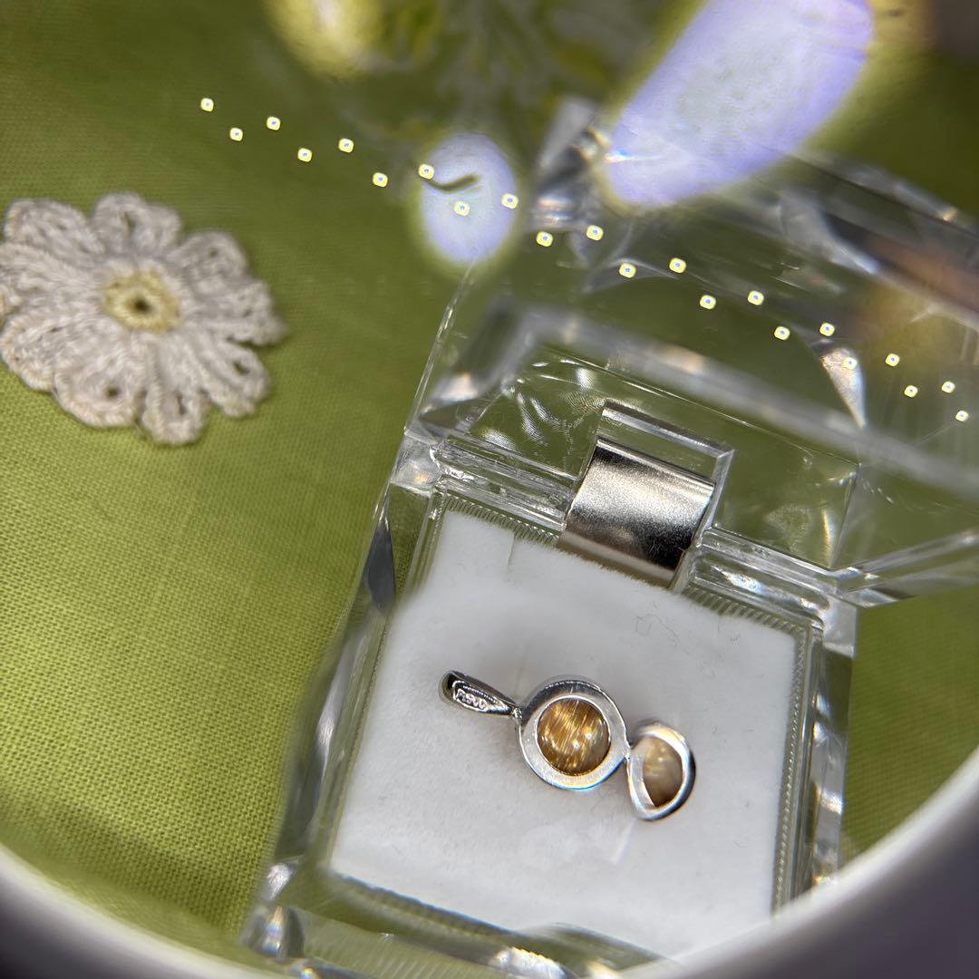 m*i様 ペンダントトップ　ゴールドルチルキャッツアイ