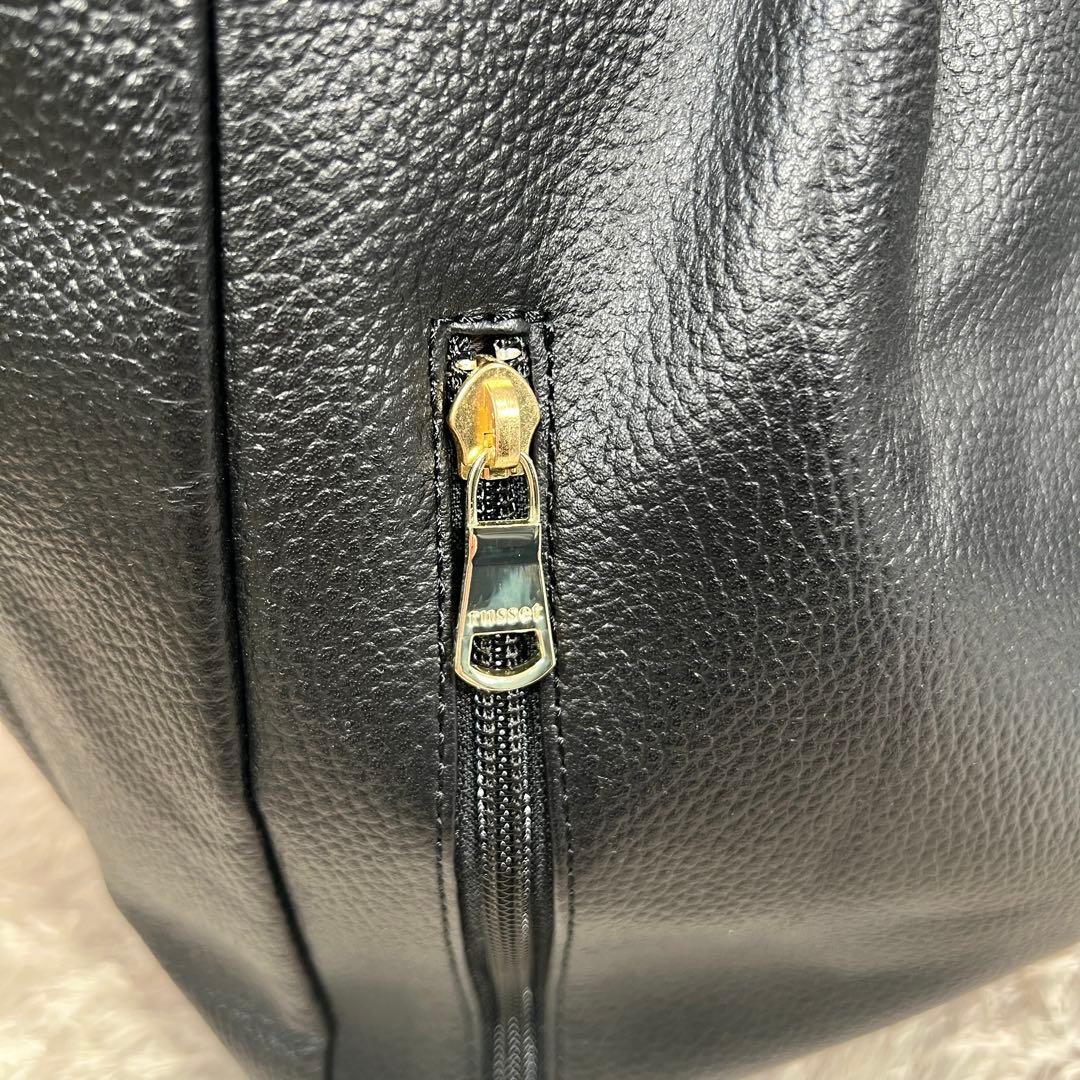 美品✨　ラシット russet トートバッグ　オールレザー　ゴールド金具　A4