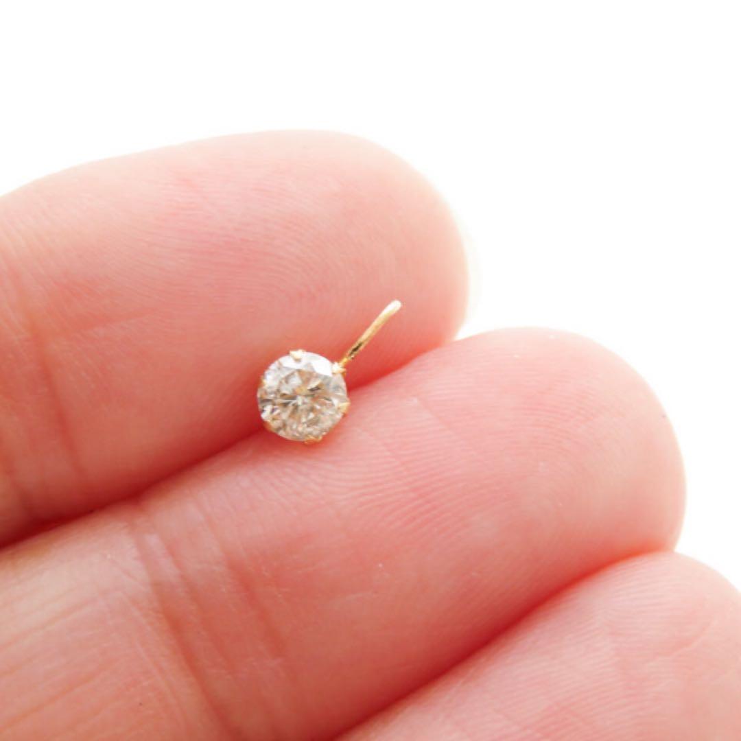 a*ᩚ様 【本物保証】K18YG 天然ダイヤモンド トップ｜0.245ct 新品
