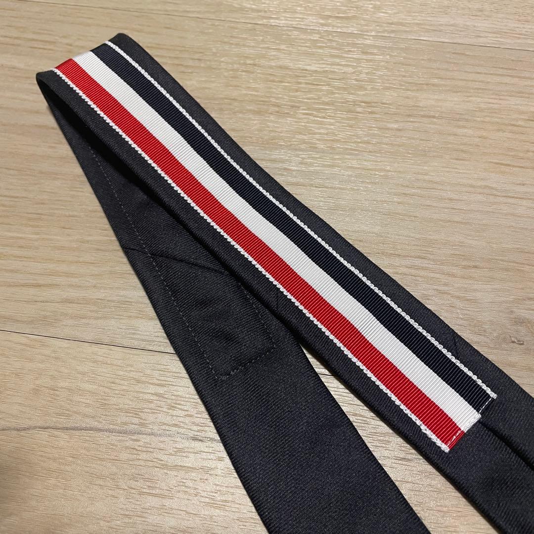 トムブラウン ダークグレー ネクタイ