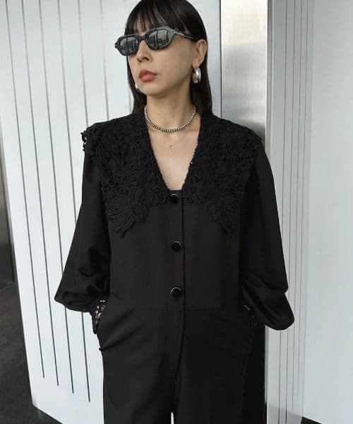 SAILOR LACE COLLAR JUMP SUIT　アメリヴィンテージ