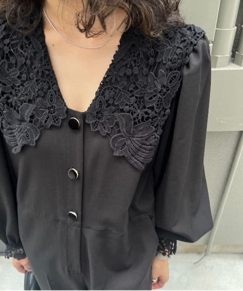 SAILOR LACE COLLAR JUMP SUIT　アメリヴィンテージ