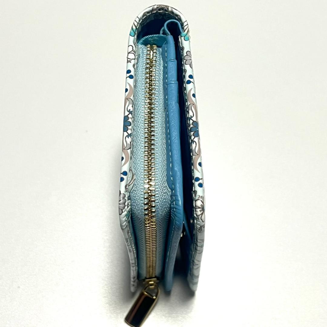 【新品未使用】浅草文庫 シルクロード 友禅染 江戸小紋 二つ折り 財布 日本製