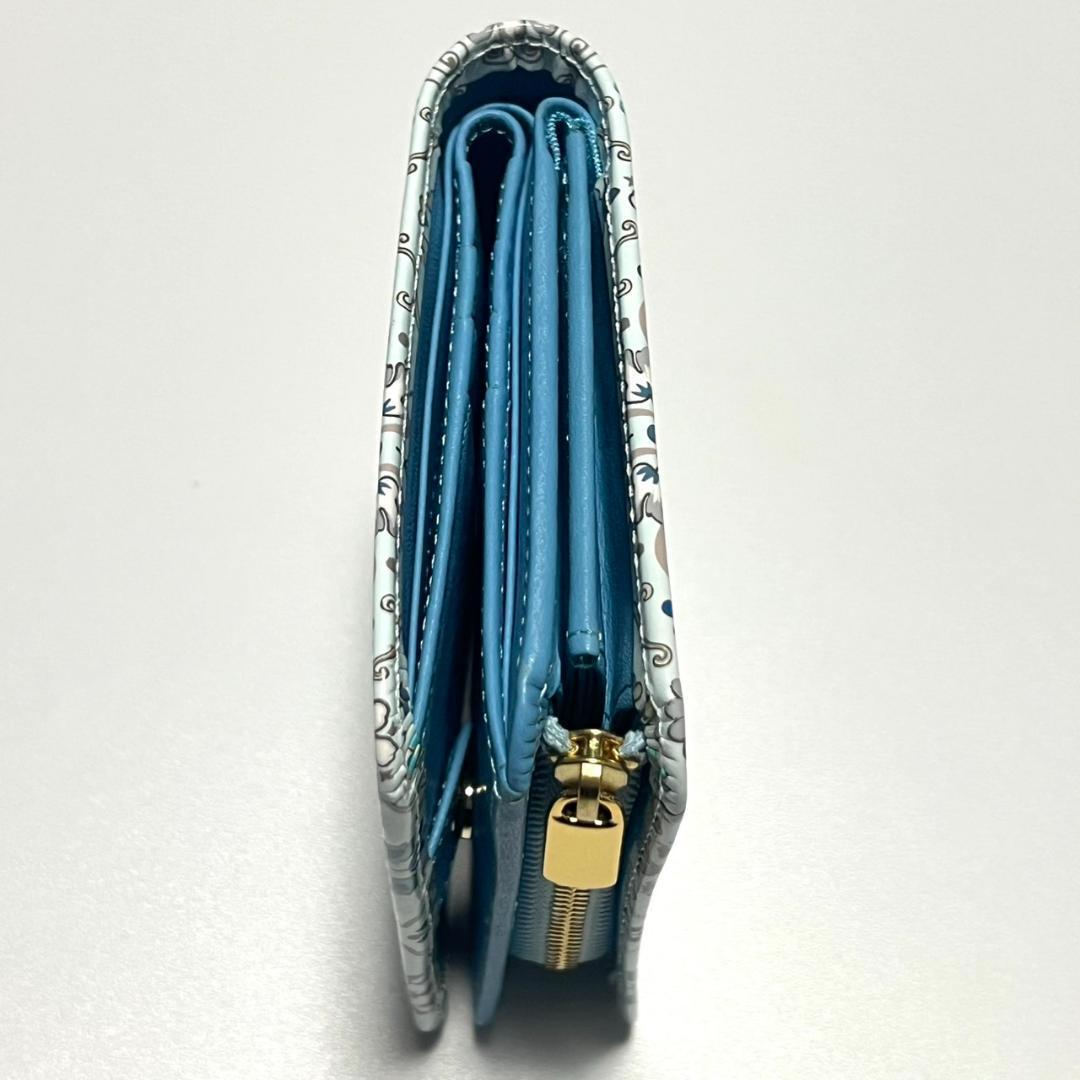 【新品未使用】浅草文庫 シルクロード 友禅染 江戸小紋 二つ折り 財布 日本製