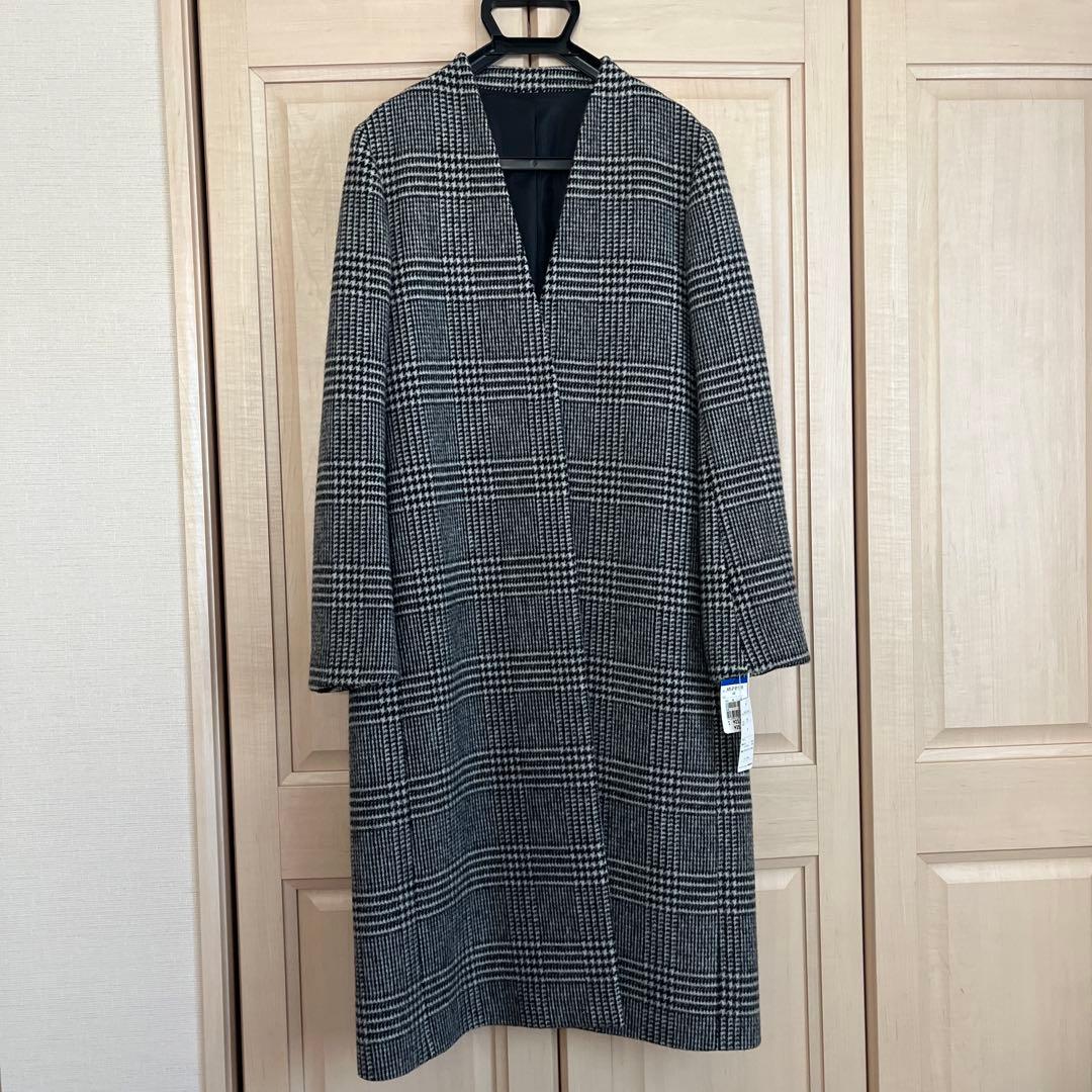 新品未使用 person's ロングコート チェスターコート グレンチェック