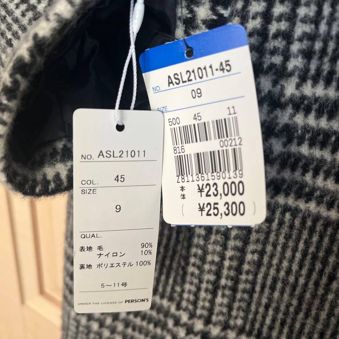 新品未使用 person's ロングコート チェスターコート グレンチェック