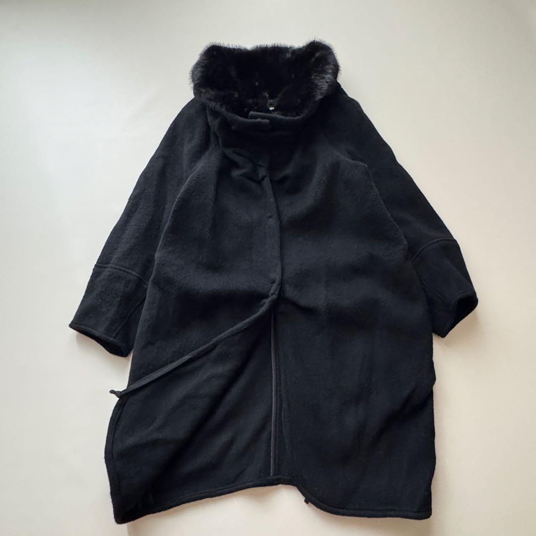 レジィーナロマンティコ　ミンクファー　カシミヤ100%コート　ブラック