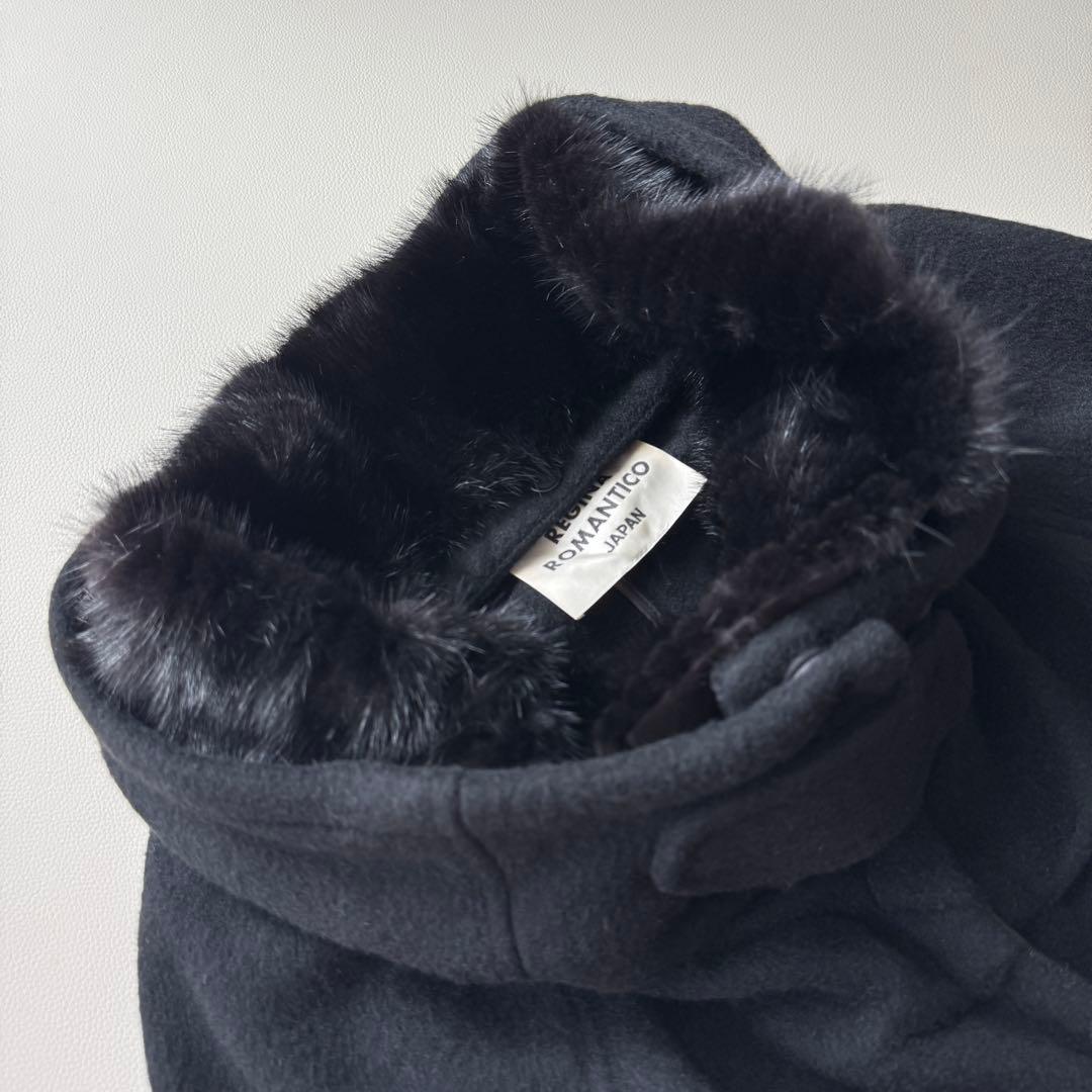 レジィーナロマンティコ　ミンクファー　カシミヤ100%コート　ブラック