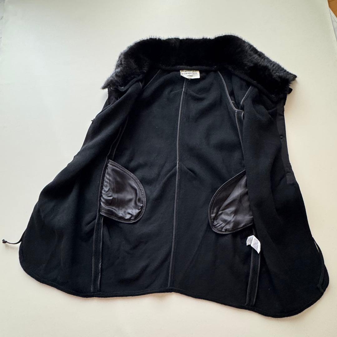 レジィーナロマンティコ　ミンクファー　カシミヤ100%コート　ブラック