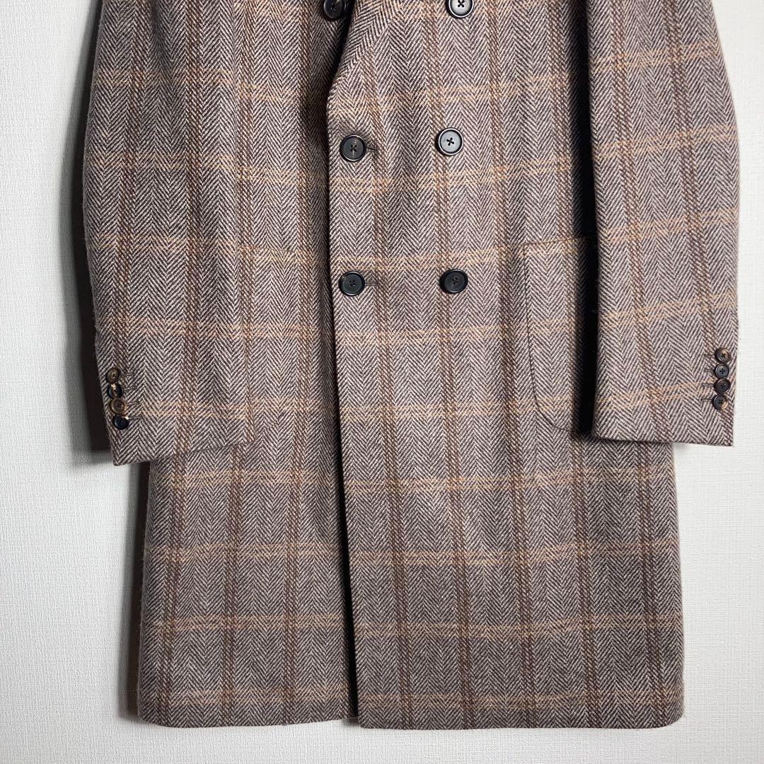 【定価16万円】ラルディーニ ヘリンボーン オーバーペーン チェスターコート.