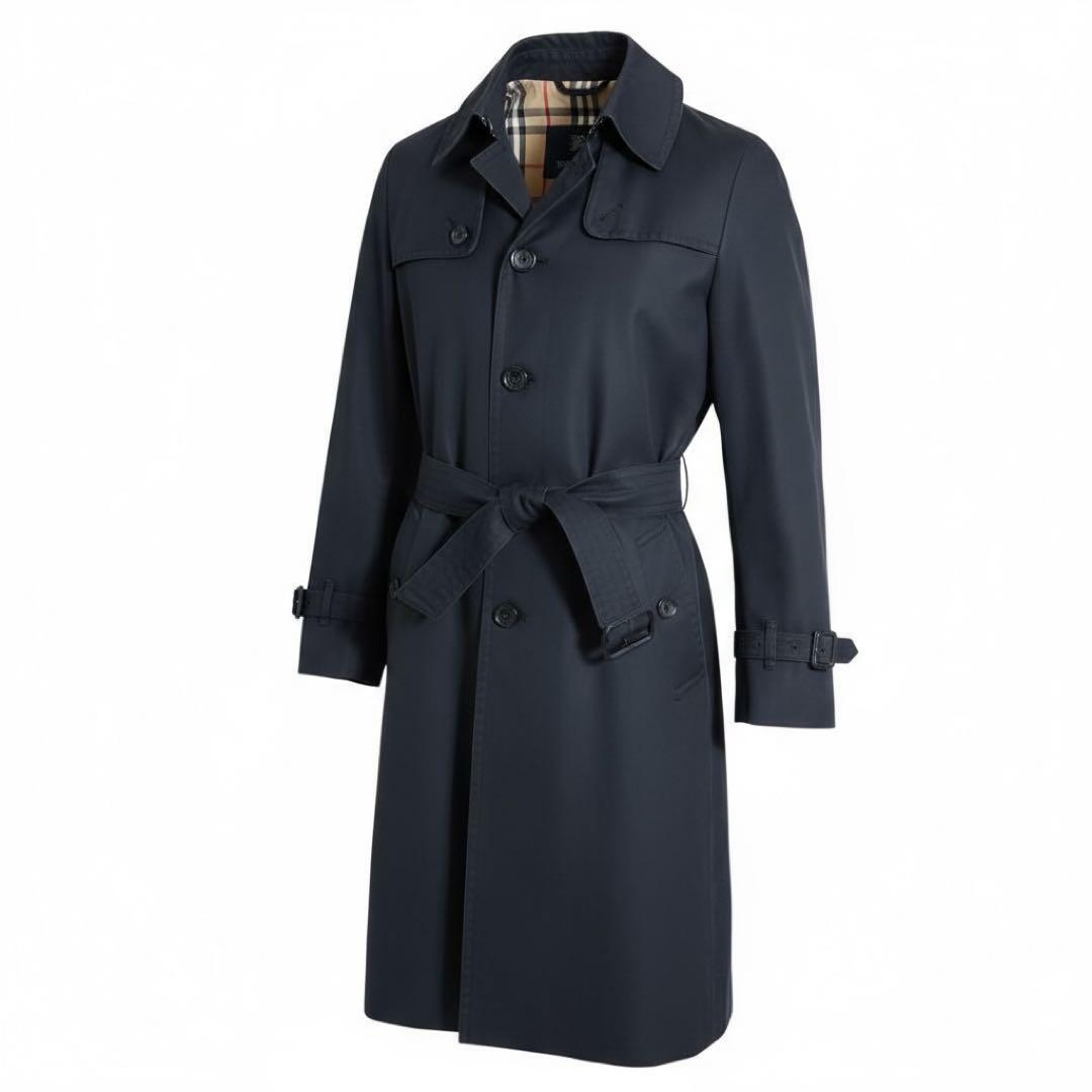 プ*子様 Burberryブラック コート　チェック裏地