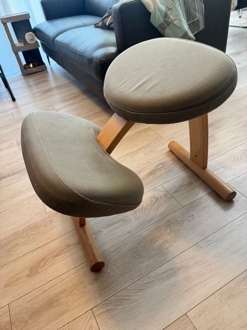 【グレーカバー(3900円)付き】バランスラボ バランスチェア バランスイージー