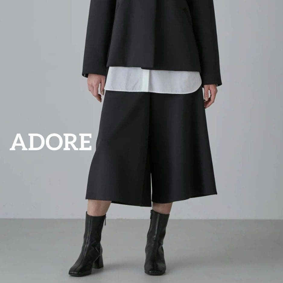 2023AW 極美品アドーア ソフトダンボールキュロットパンツ 完売品
