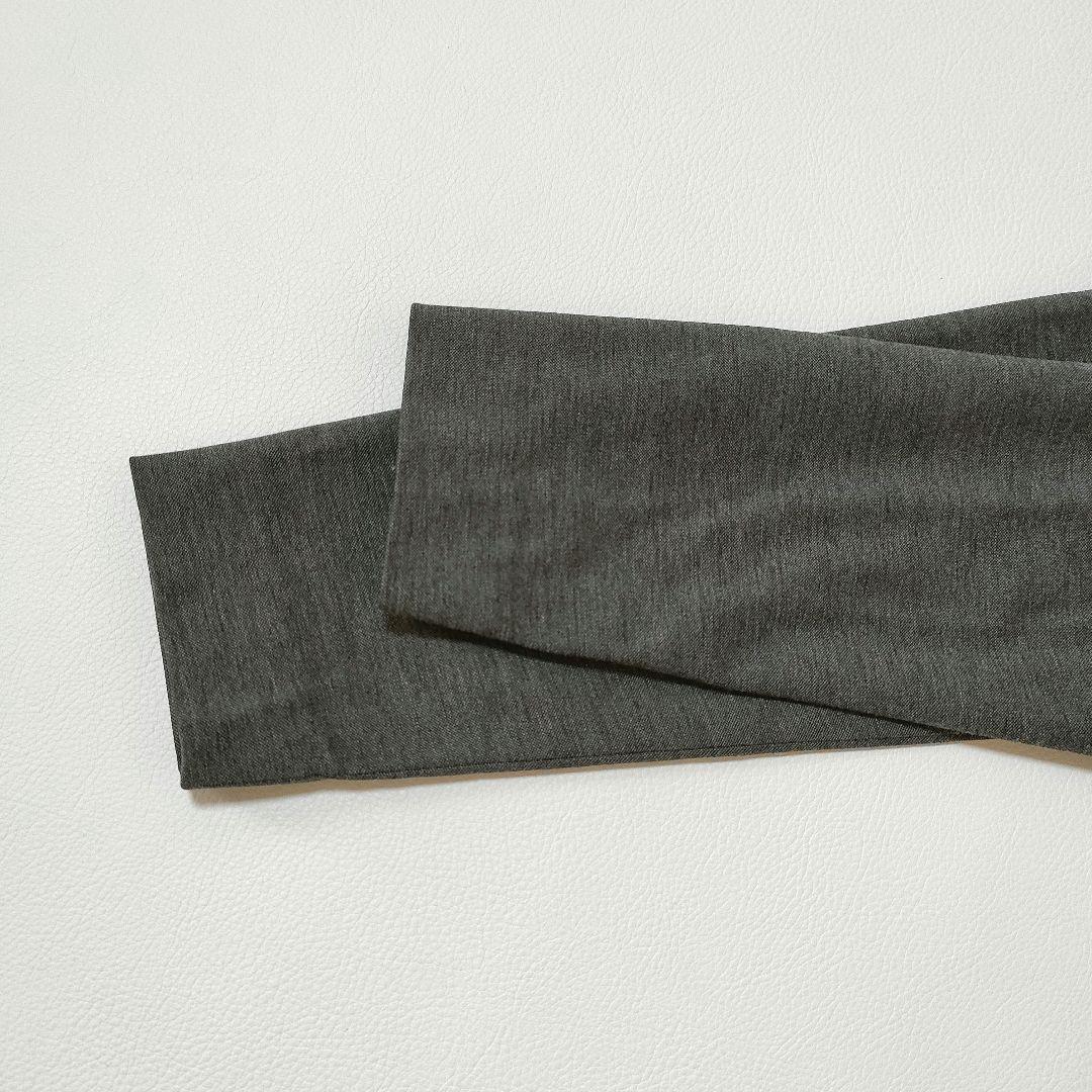 【美品】エムプルミエブラック　ストレッチポンチタックワンピース　グレー　34