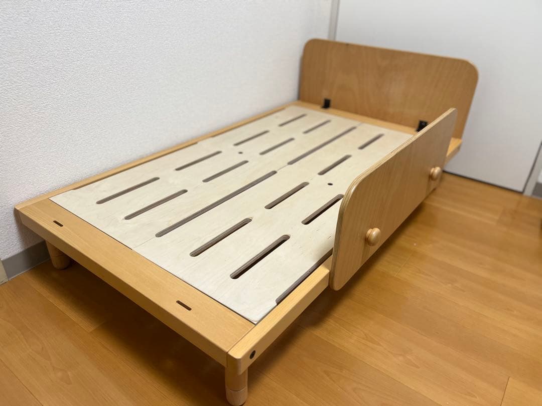 【美品】HOPPLキッズベッド 120x70x45