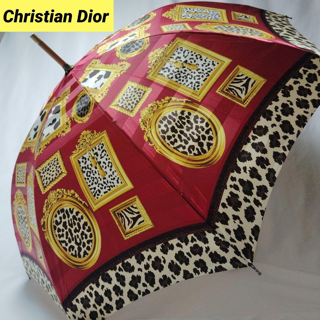 Christian Dior　ディオール　雨傘　レディース　ゴシック柄　ヒョウ柄