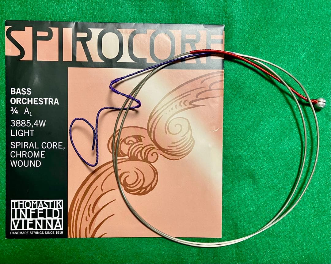 スピロコアライトゲージ（3/4サイズ）中古コントラバス弦セット