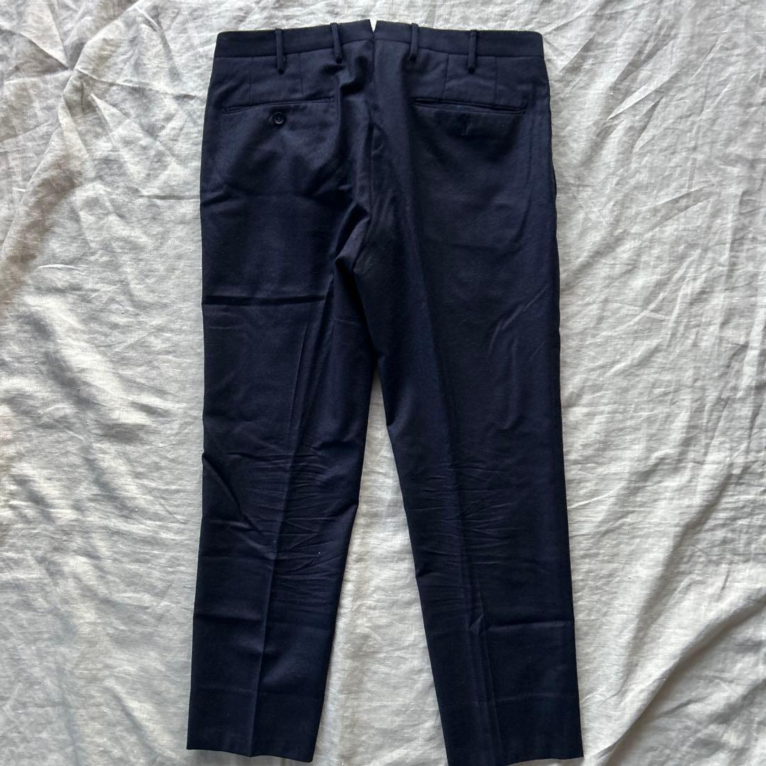 インコテックス（INCOTEX）ノープリーツテーパードウールスラックス 48