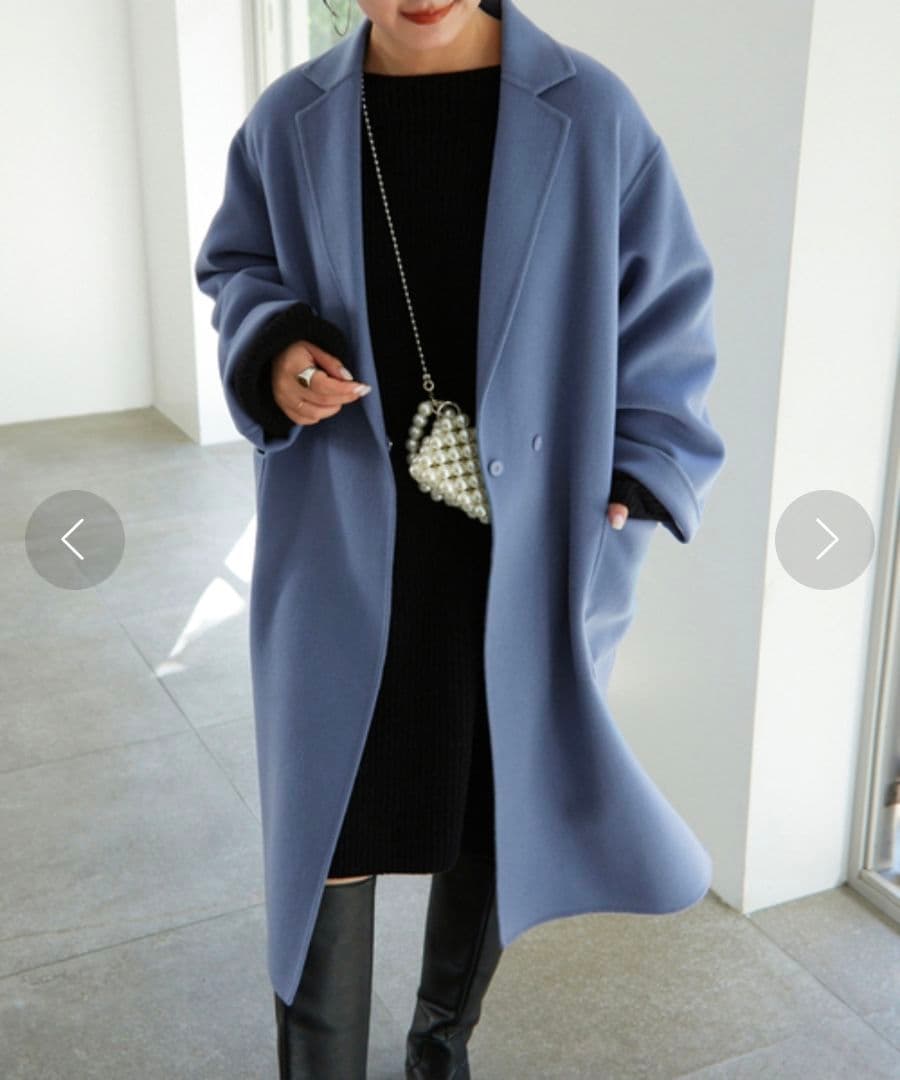 SLOBE IENA　HAMILTONダブルフェイスウールロングコート