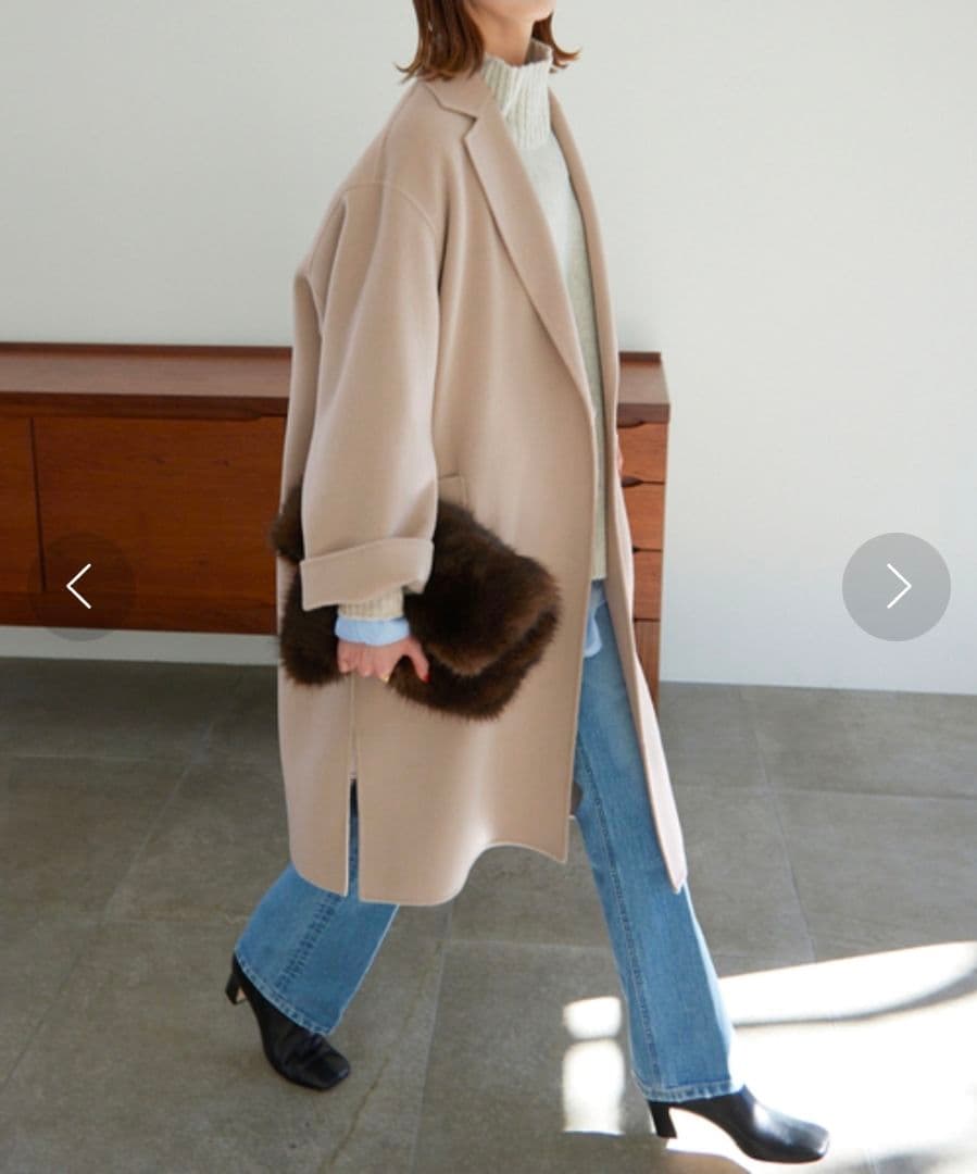 SLOBE IENA　HAMILTONダブルフェイスウールロングコート