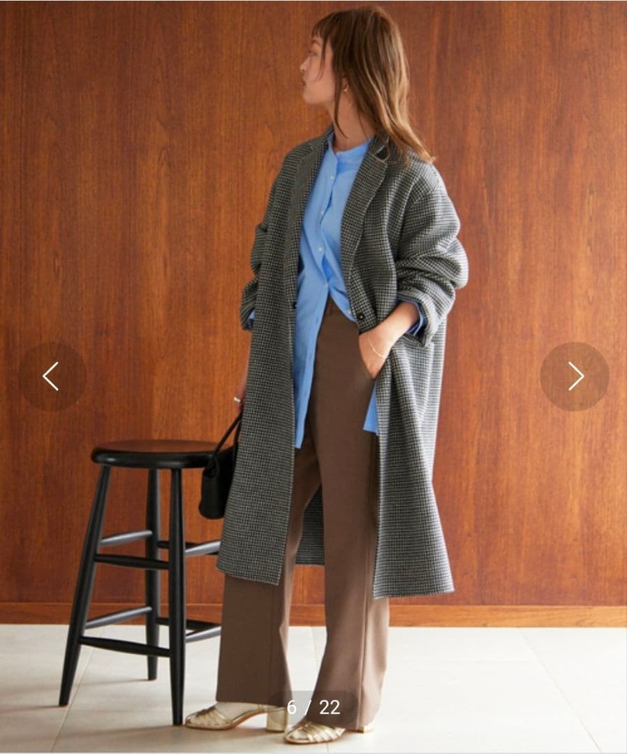 SLOBE IENA　HAMILTONダブルフェイスウールロングコート