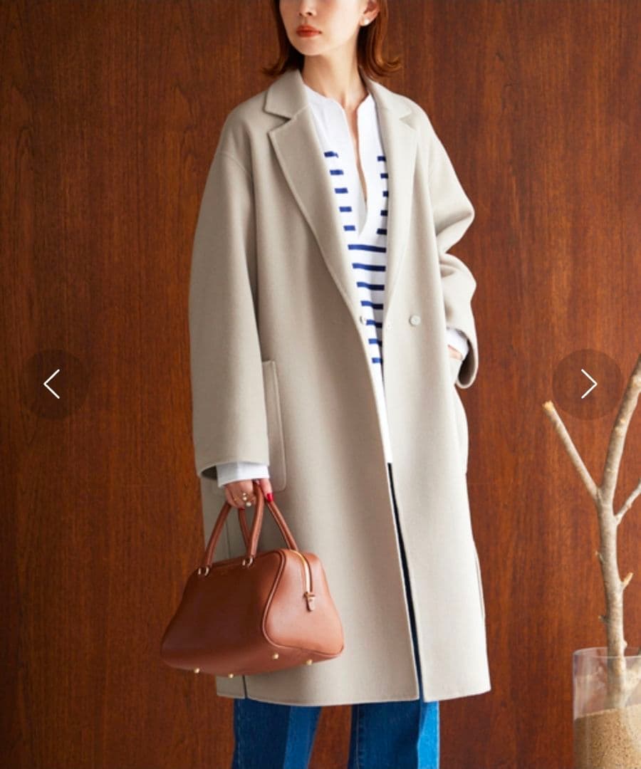 SLOBE IENA　HAMILTONダブルフェイスウールロングコート