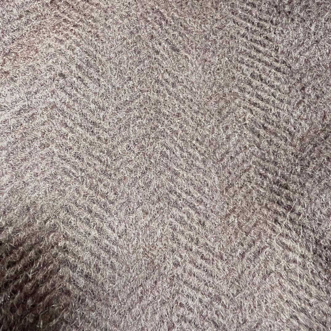 POOL SIRA アルパカ60% ロングコート 9号 ラビット襟 ブラウン