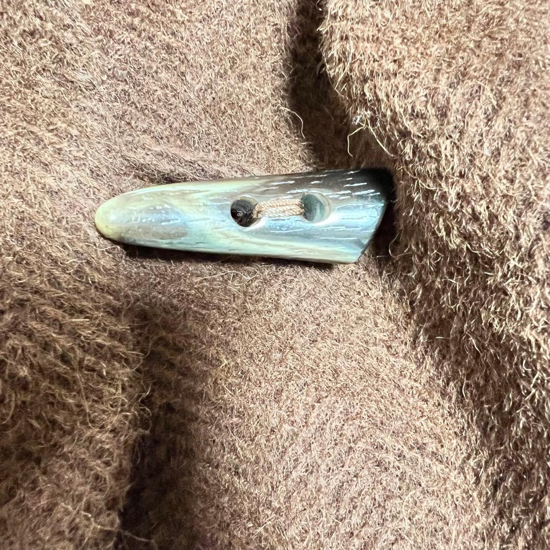 POOL SIRA アルパカ60% ロングコート 9号 ラビット襟 ブラウン