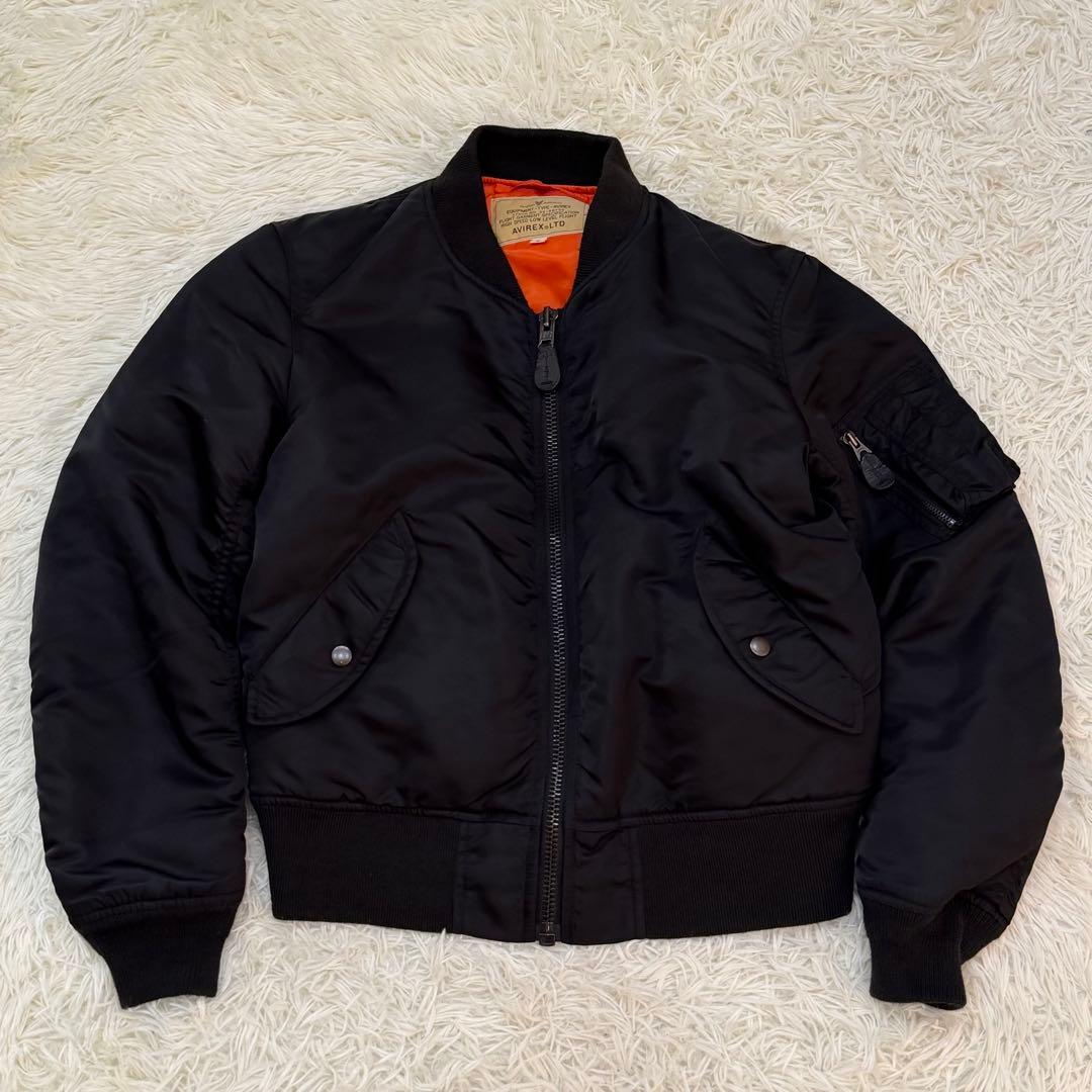 1944　AVIREX　MA-1フライトジャケット　黒　Sサイズ　ブラック