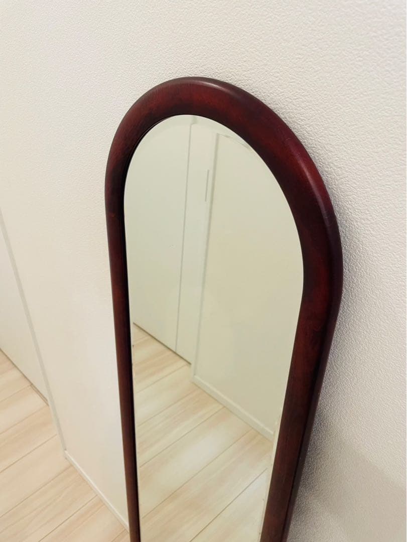 カリモク　 ウォール ミラー 姿見　木製 壁掛け 鏡