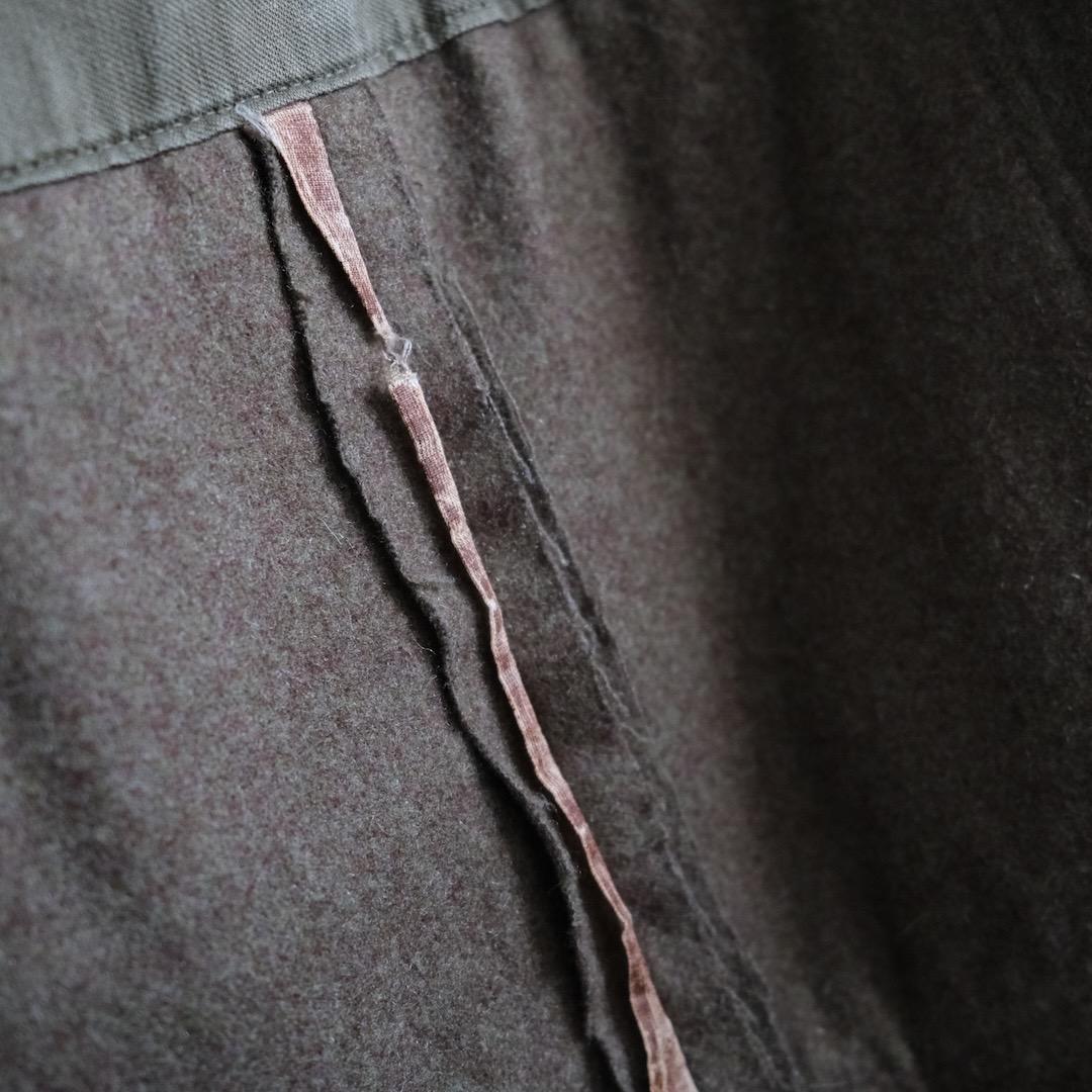 50s 60s　西ドイツ軍　ビンテージ　メランジ　ウール　カーゴ　パンツ　ワーク