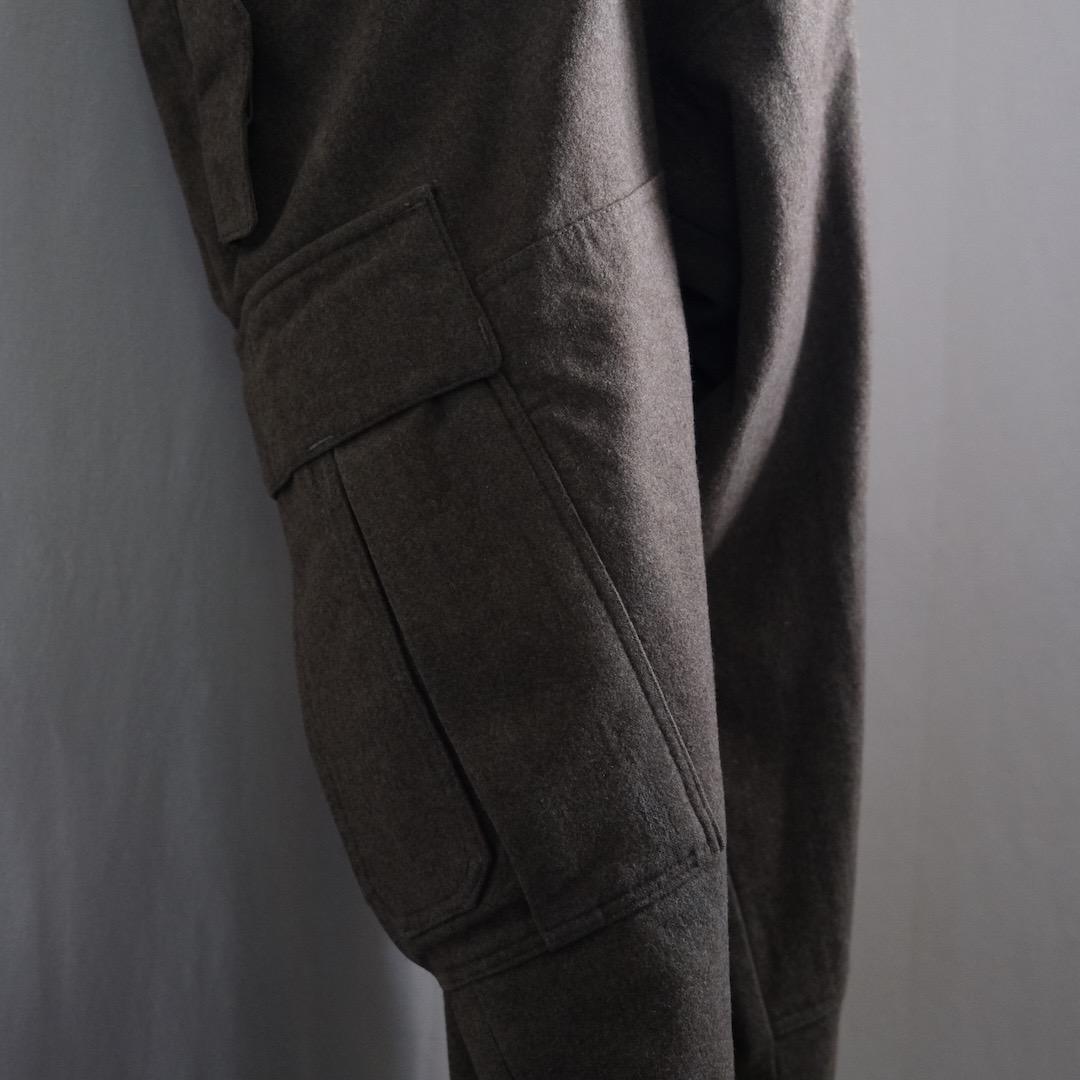 50s 60s　西ドイツ軍　ビンテージ　メランジ　ウール　カーゴ　パンツ　ワーク