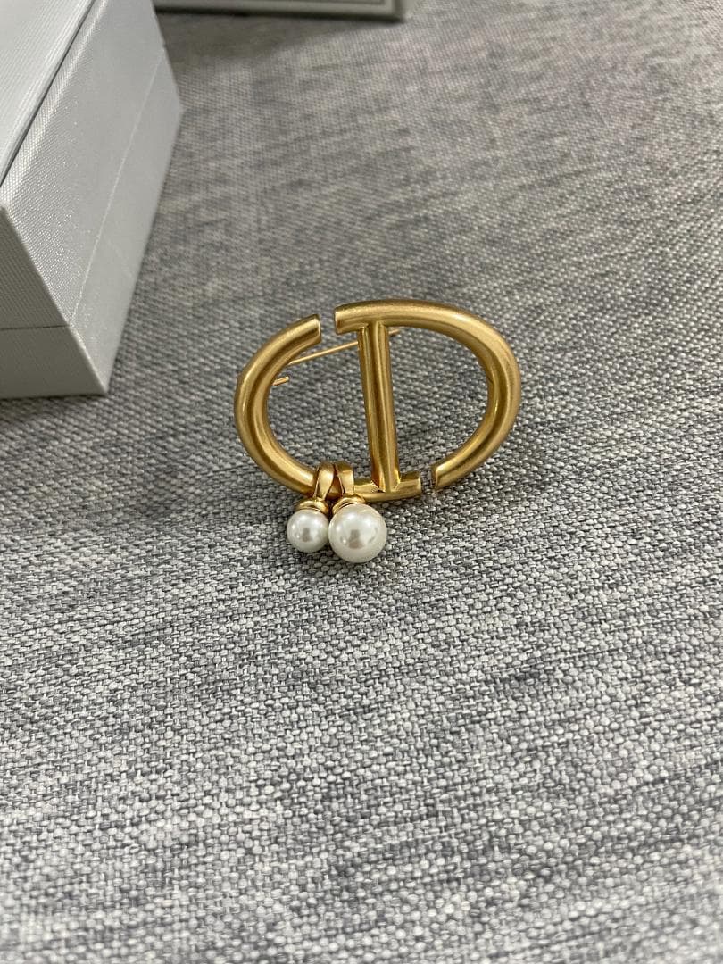 ゴールド/お洒落 ディオール ブローチ DIOR パール