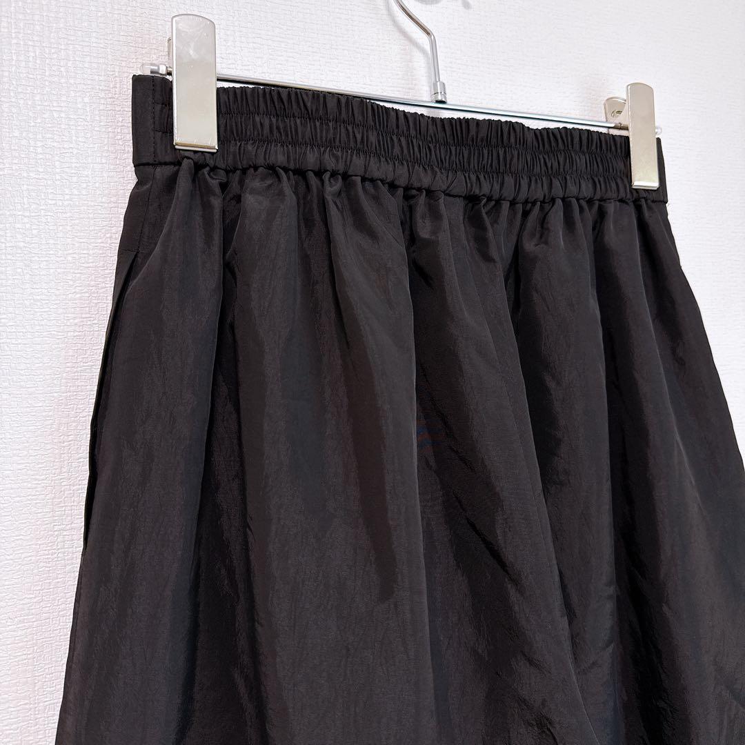 美品　Lig. リグドット. ワイドカーゴパンツ　黒　シャカシャカ　光沢感あり