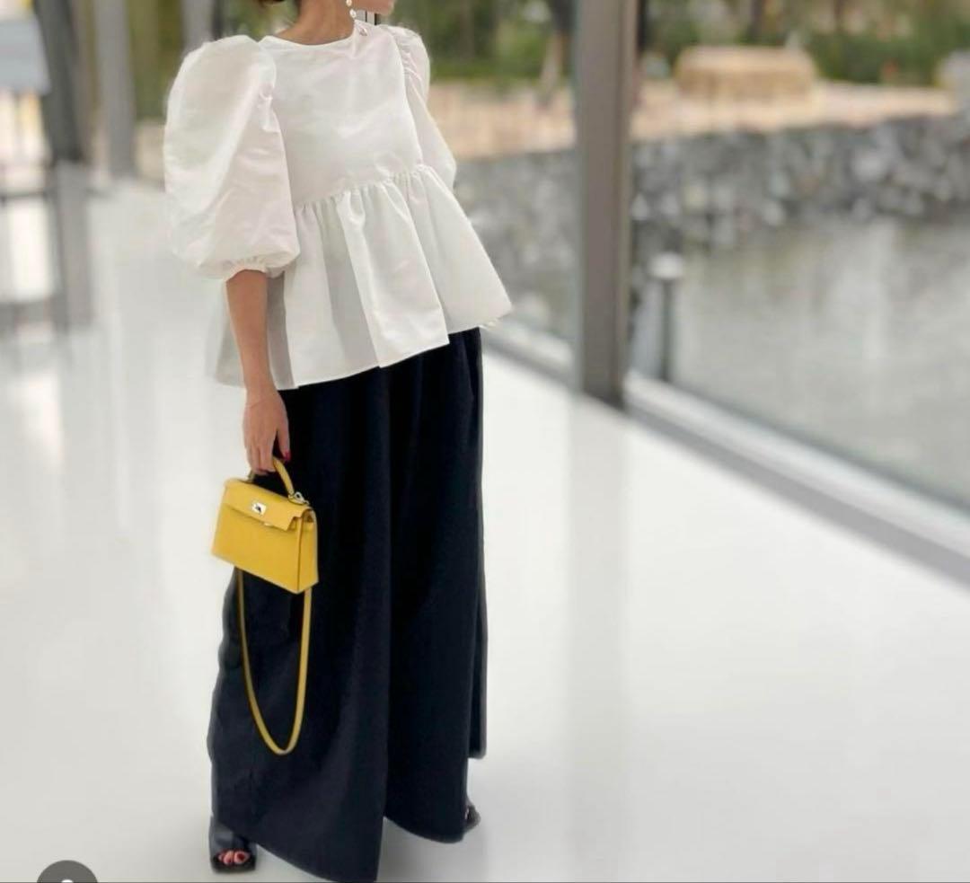 美品　Lig. リグドット. ワイドカーゴパンツ　黒　シャカシャカ　光沢感あり