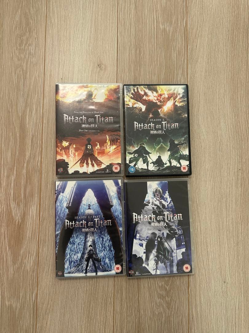 進撃の巨人　海外版　DVD 4枚セット