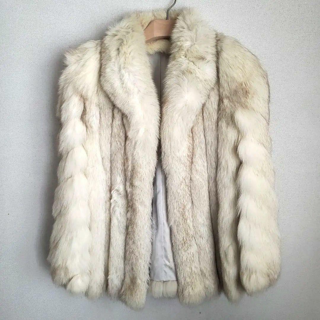 【美品】SAGA FOX サガフォックス ファーコート　毛皮　ショート～ミドル丈