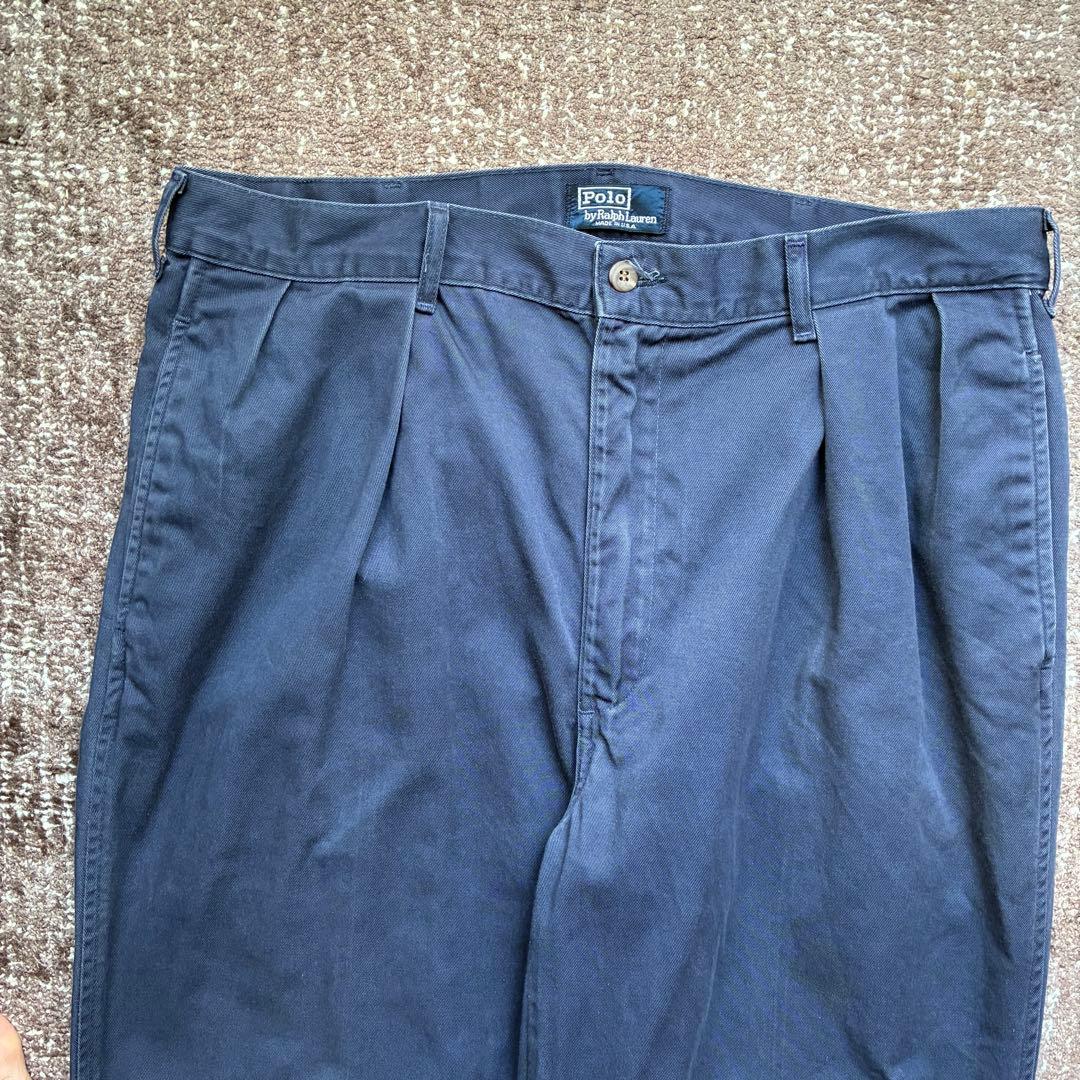 ポロチノ　初期　USA ネイビー レア　ボックスロゴ　ミントコンディション