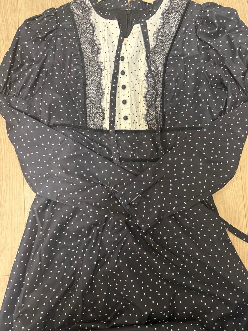 ア*シ様 Herliptoドットロングドレス ワンピース