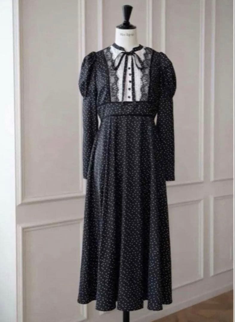 ア*シ様 Herliptoドットロングドレス ワンピース
