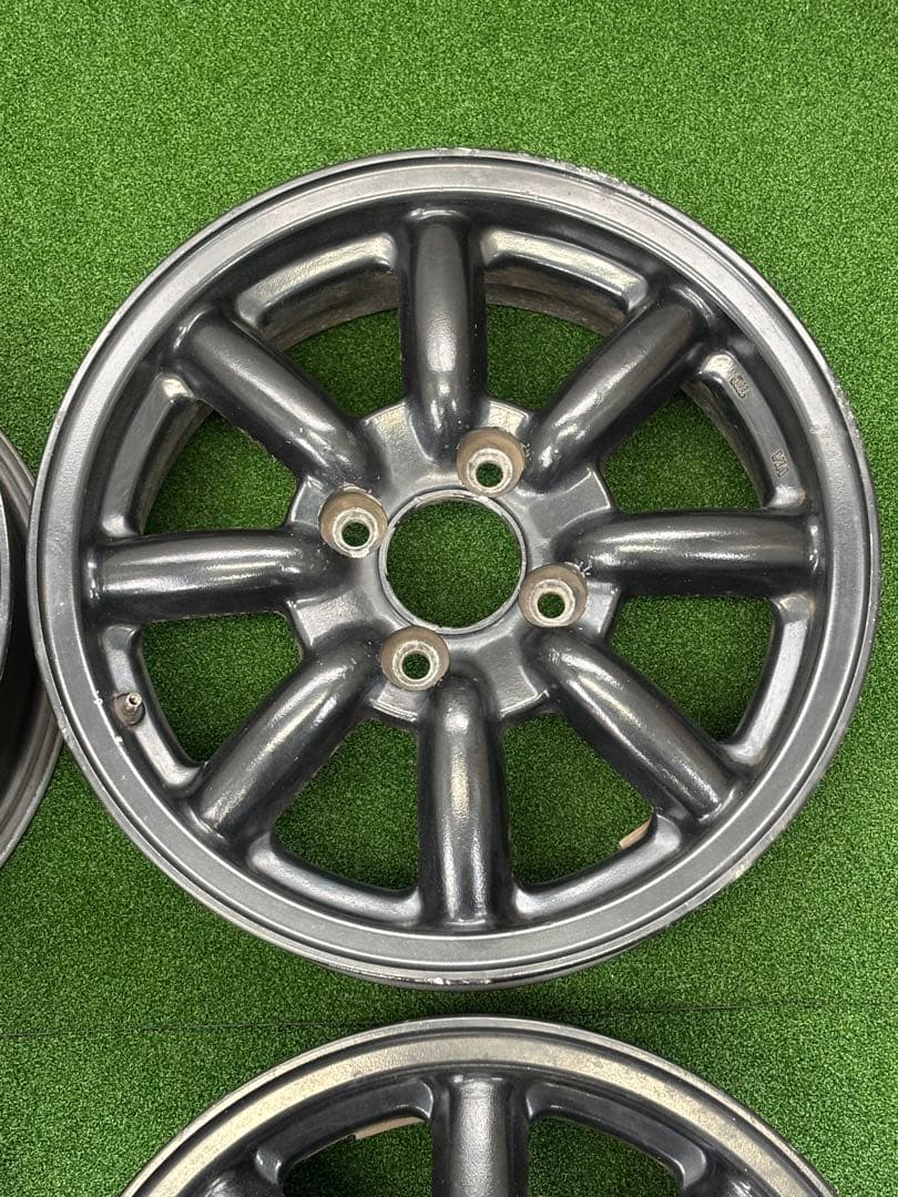 エンケイワタナベ風エイトスポーク当時物 14×6J +38 4H-100本