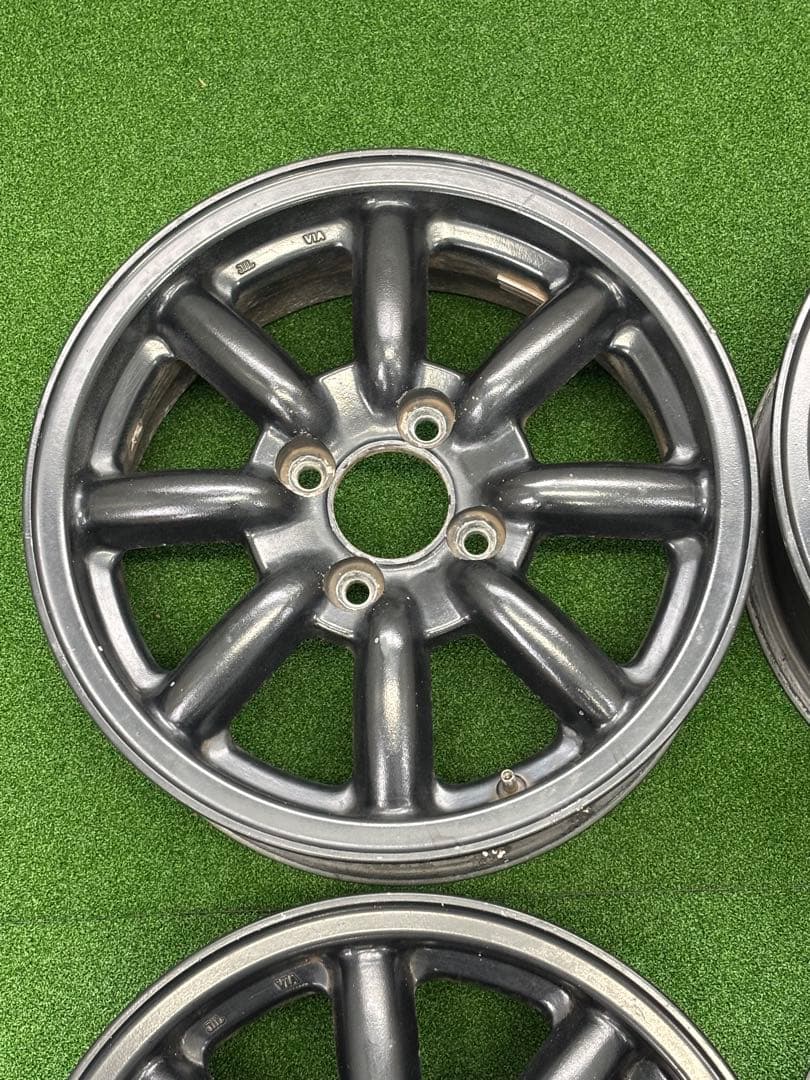 エンケイワタナベ風エイトスポーク当時物 14×6J +38 4H-100本