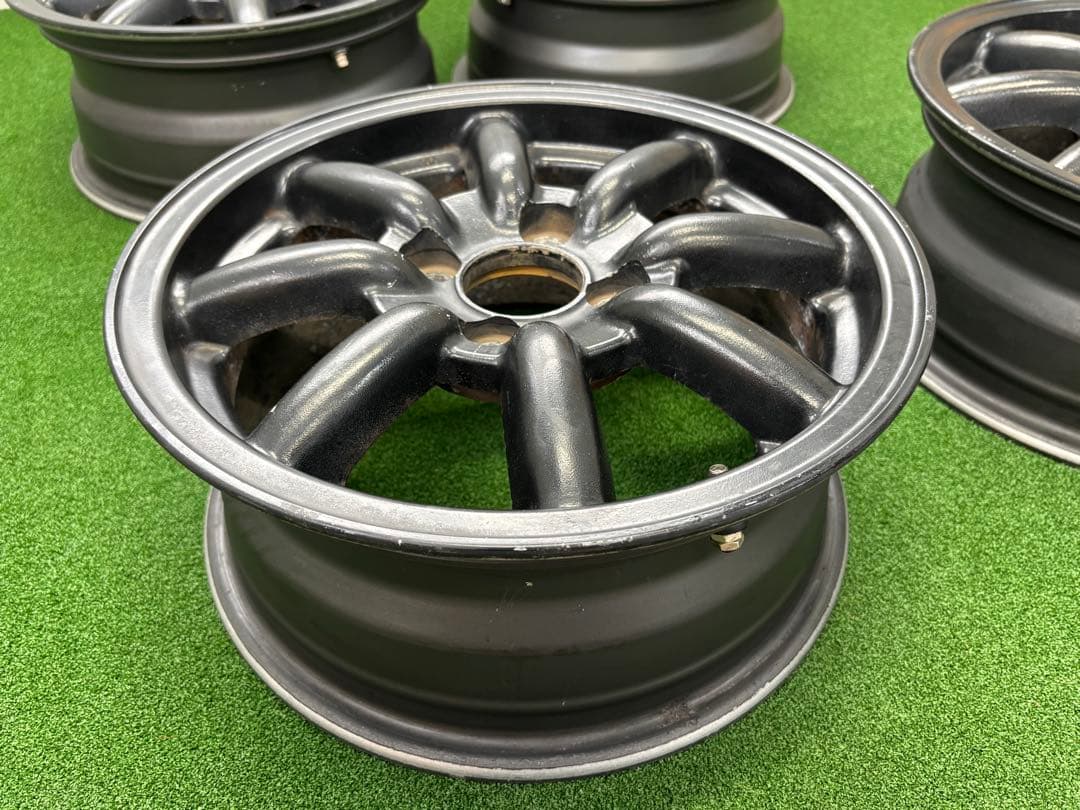 エンケイワタナベ風エイトスポーク当時物 14×6J +38 4H-100本