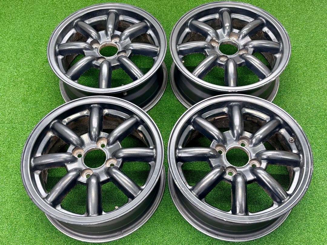 エンケイワタナベ風エイトスポーク当時物 14×6J +38 4H-100本