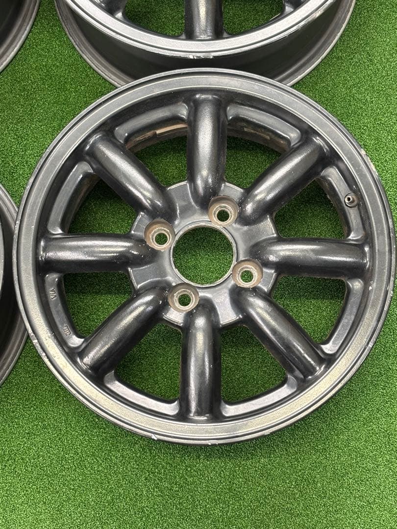 エンケイワタナベ風エイトスポーク当時物 14×6J +38 4H-100本