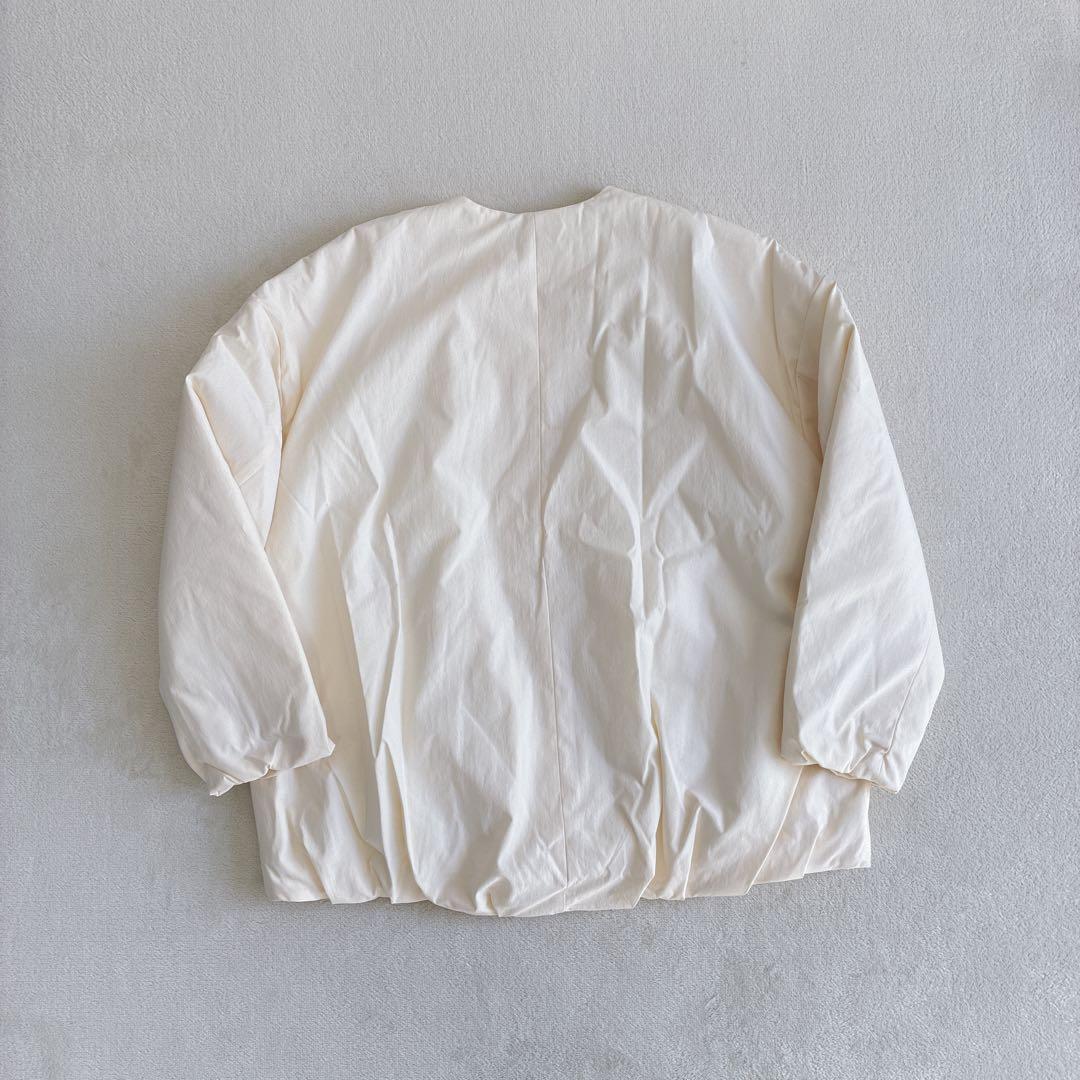 グリーンレーベルリラクシング　パフィー ノーカラー ブルゾン 撥水 保温性