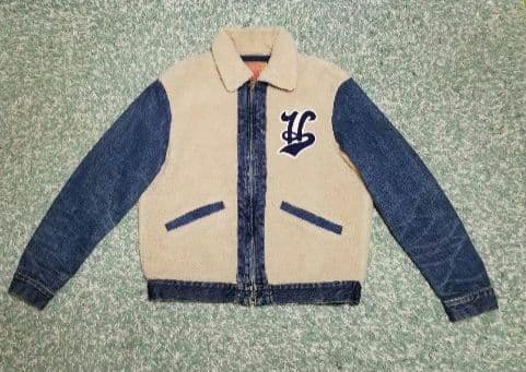 希少【L】サイズ☆良品☆【フリースボア➕Gジャン】の融合❗グリズリー熊ジャン‼️