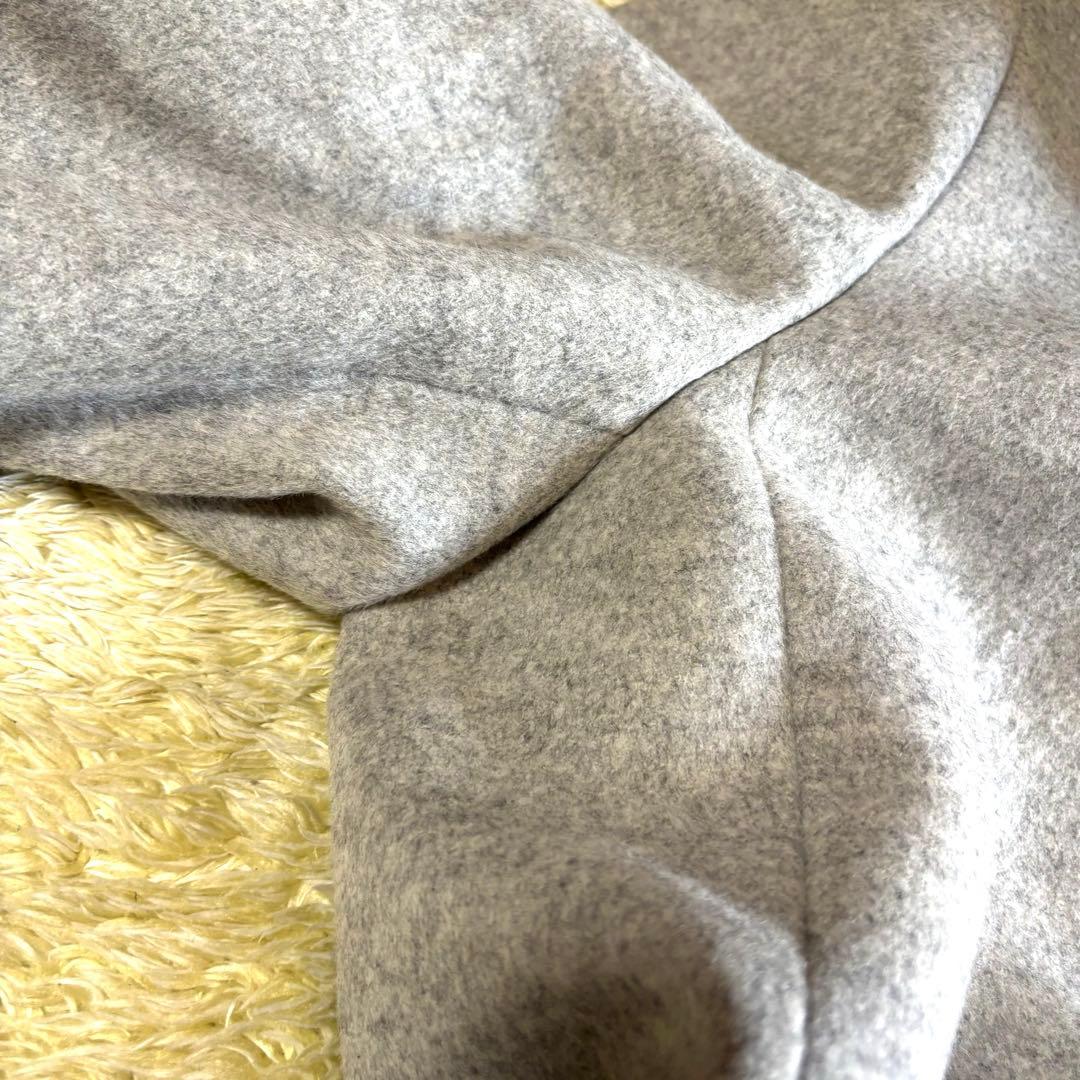 美品　23区　ウールアンゴラフーデッド ロングコート　48 大きいサイズ