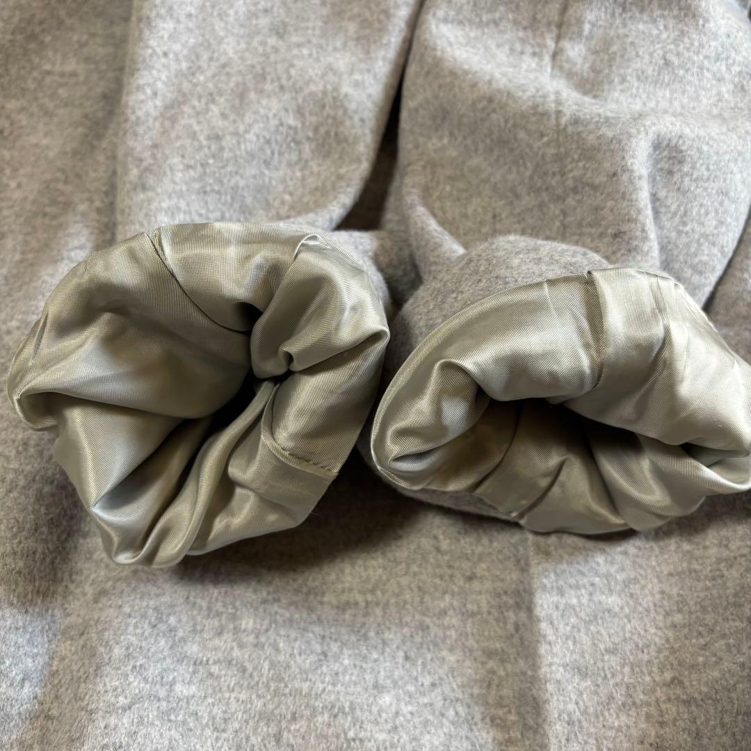 美品　23区　ウールアンゴラフーデッド ロングコート　48 大きいサイズ