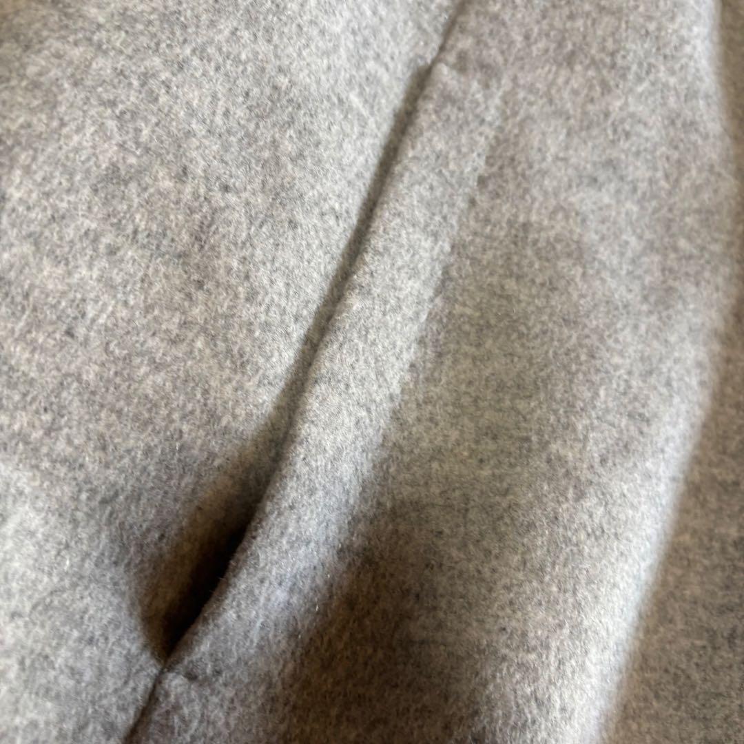 美品　23区　ウールアンゴラフーデッド ロングコート　48 大きいサイズ